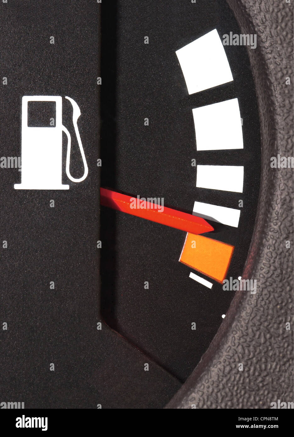 transport / transportation, car, detail, fuel gauge of a Audi car, tank almost empty, Germany, empty, emptier tank, symbol, symb Stock Photo