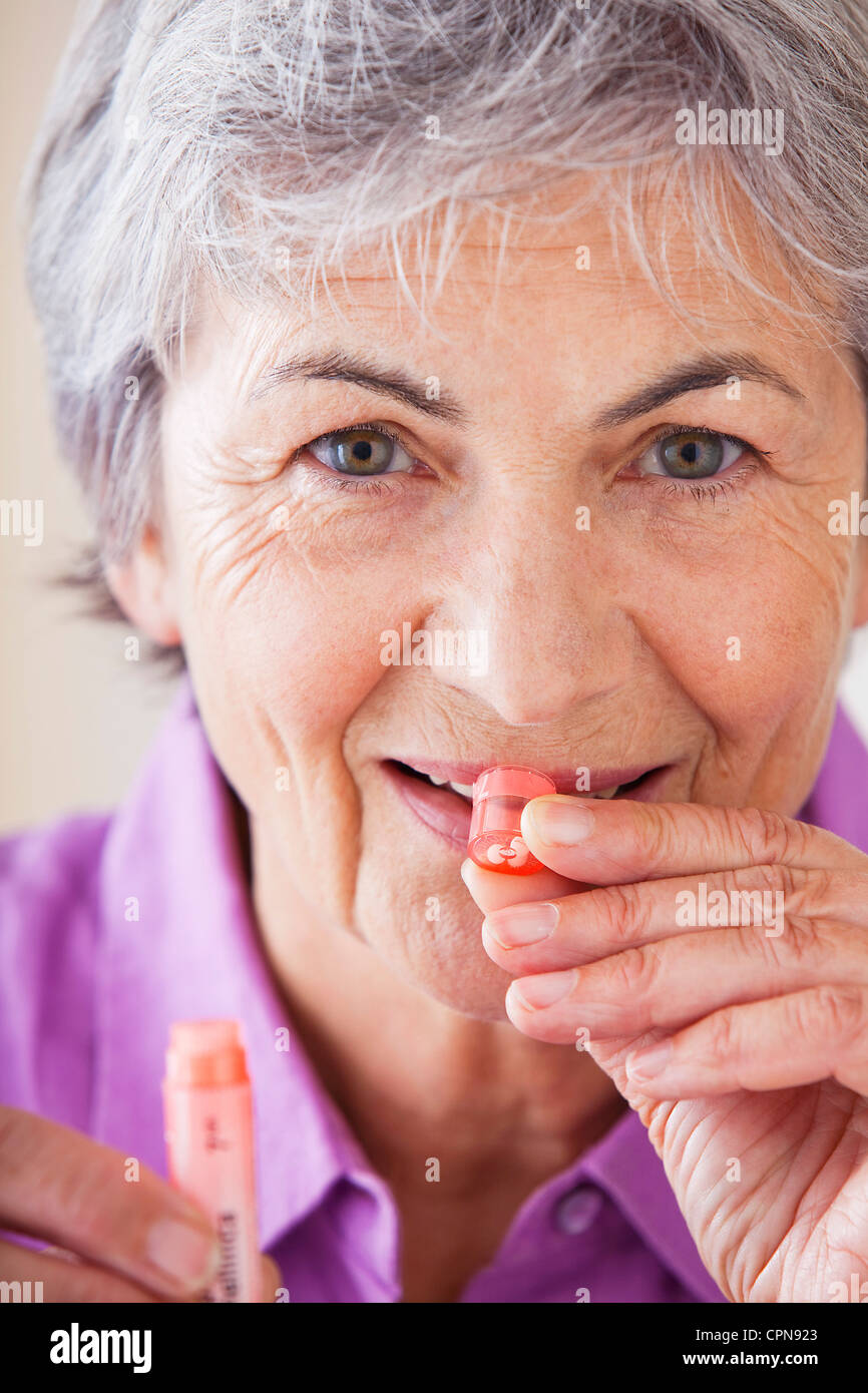 HOMEOPATHY, ELDERLY PERSON Stock Photo Alamy