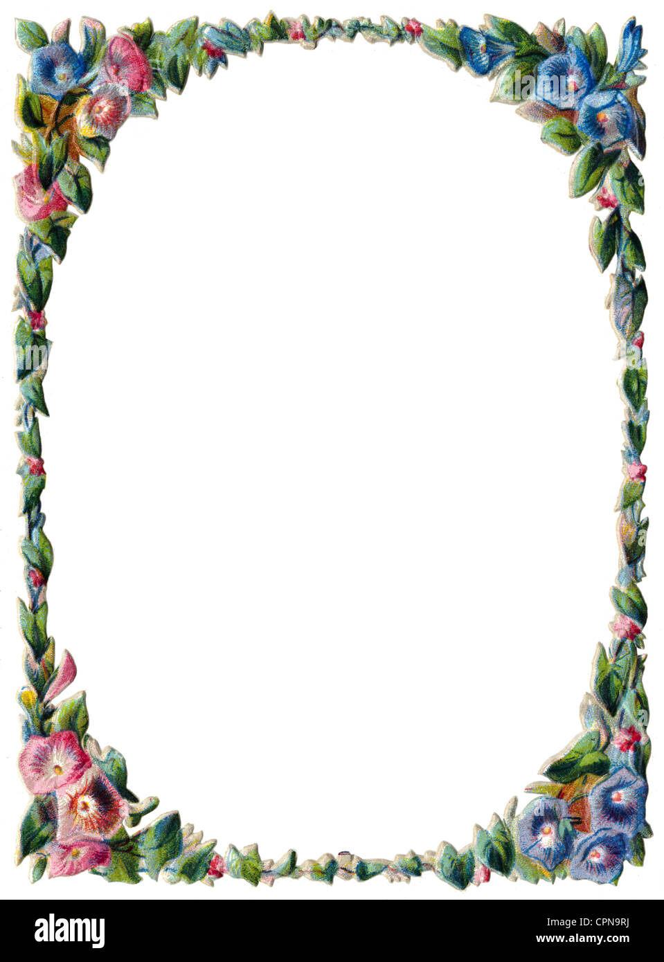 kitsch/cards/souvenir, flowers frame, scrappicture, lithograph, Germany, 1880, Additional