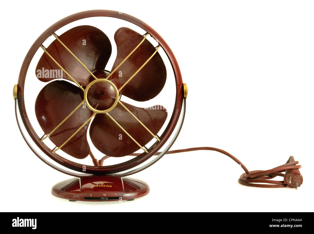technics, ventilator, table fan by Siemens, bakelite, Germany, circa 1953, Additional-Rights-Clearences-Not Available Stock Photo