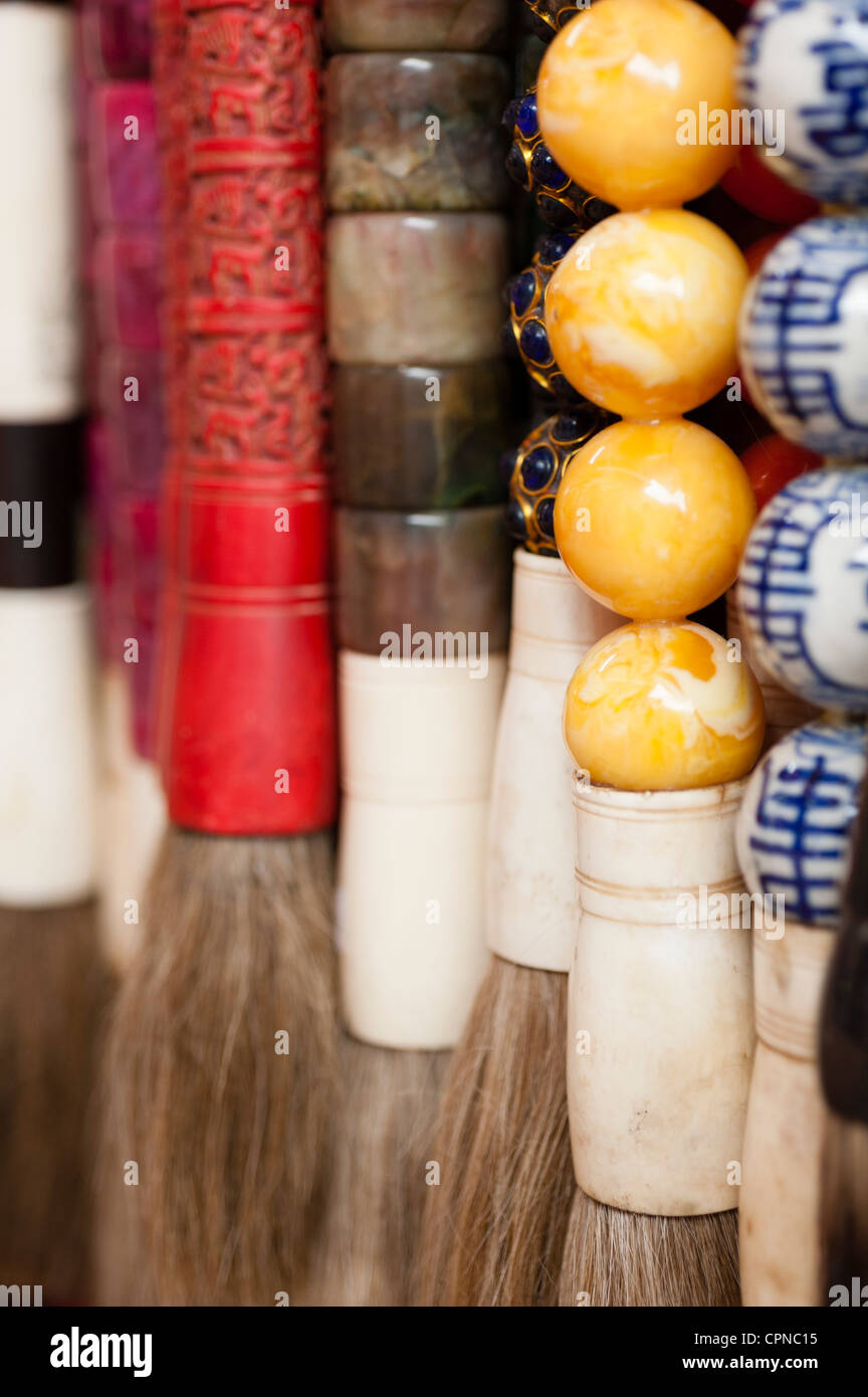 Ornate calligraphy brushes Stock Photo Alamy