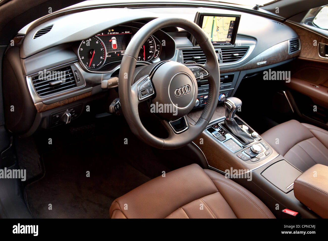 Audi A7 Front Of Car Interior Stock Photo Alamy