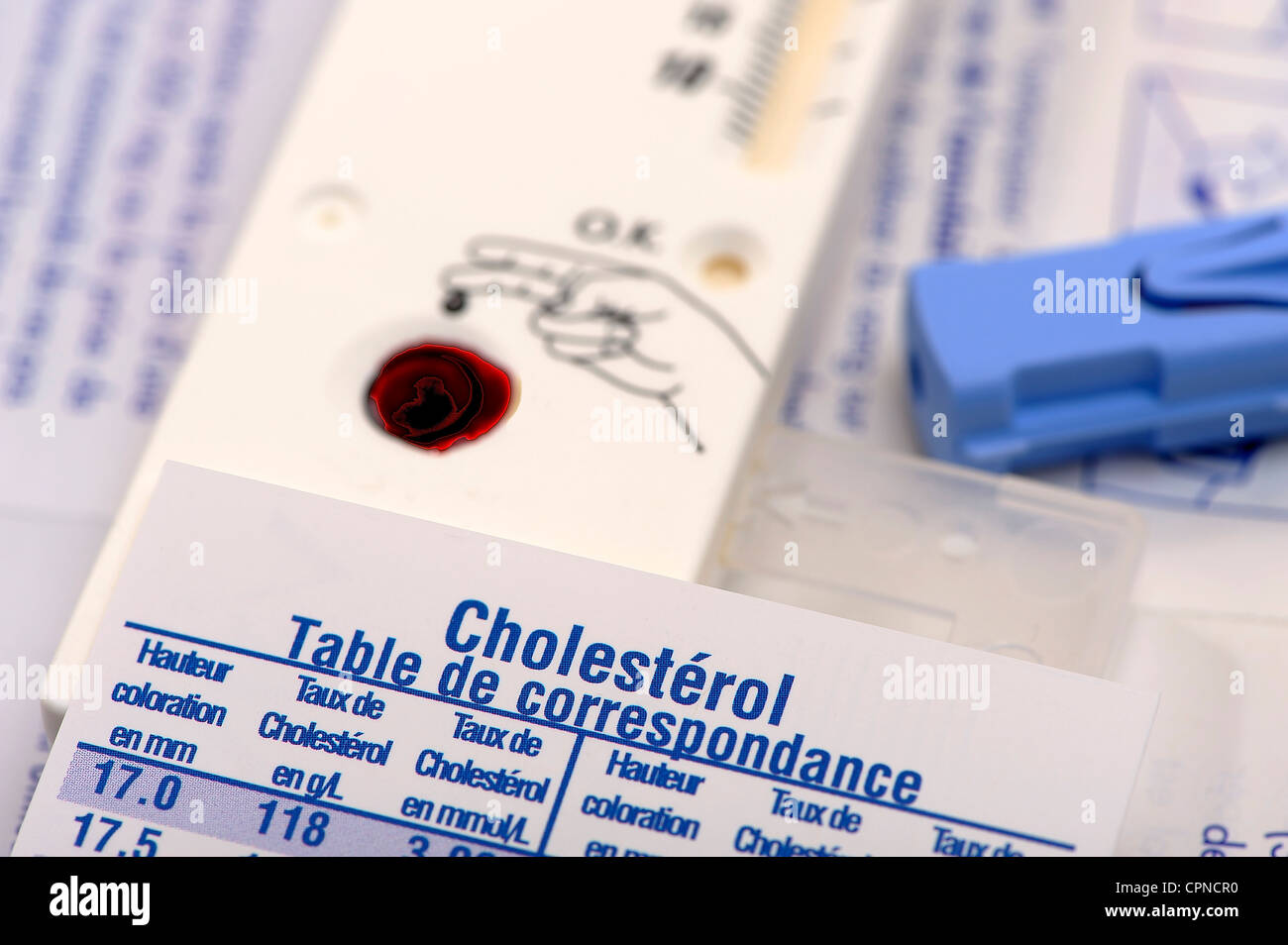 CHOLESTEROL TEST Stock Photo Alamy