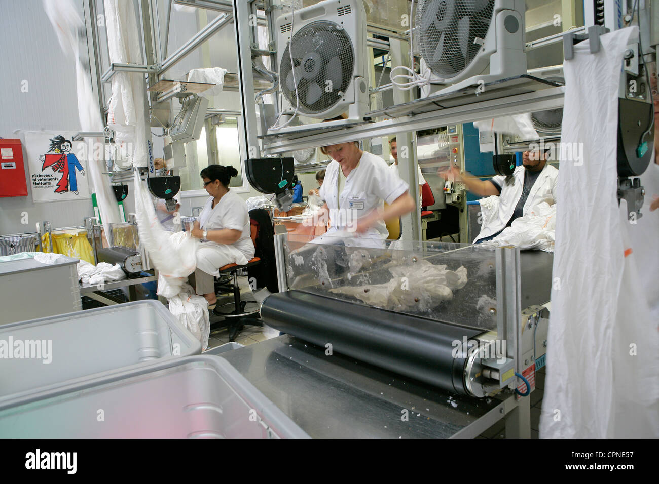 HOSPITAL LAUNDRY Stock Photo