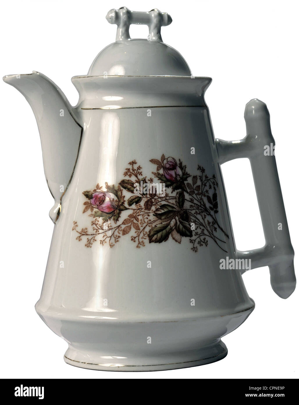 fine arts, porcelain, coffee pot, Germany, circa 1890, Artist's Copyright has not to be cleared Stock Photo