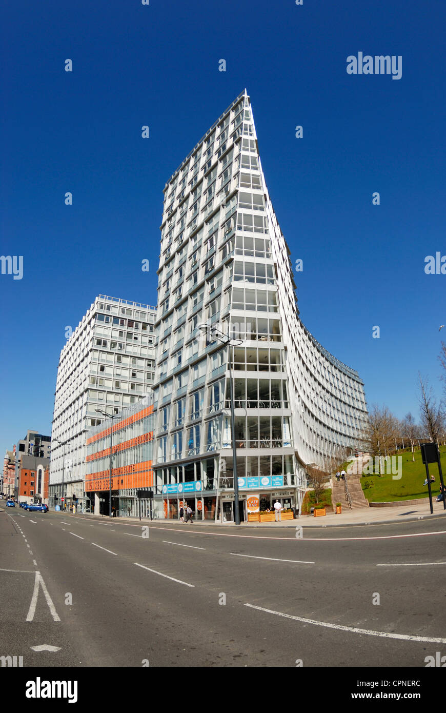 One Park West waterfront apartments in Chavasse Park Liverpool, part of