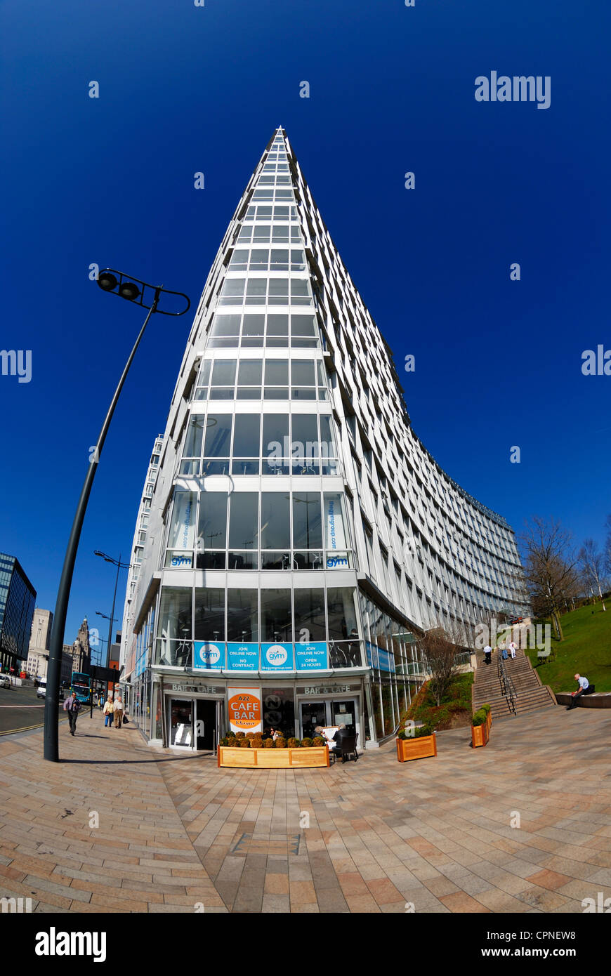 One Park West waterfront apartments in Chavasse Park Liverpool, part of