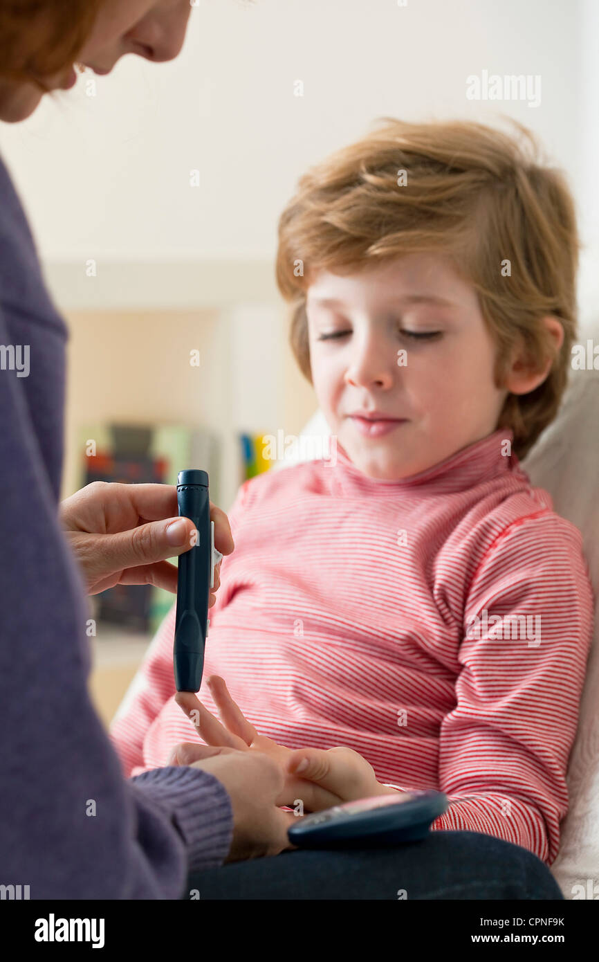 TEST FOR DIABETES CHILD Stock Photo Alamy