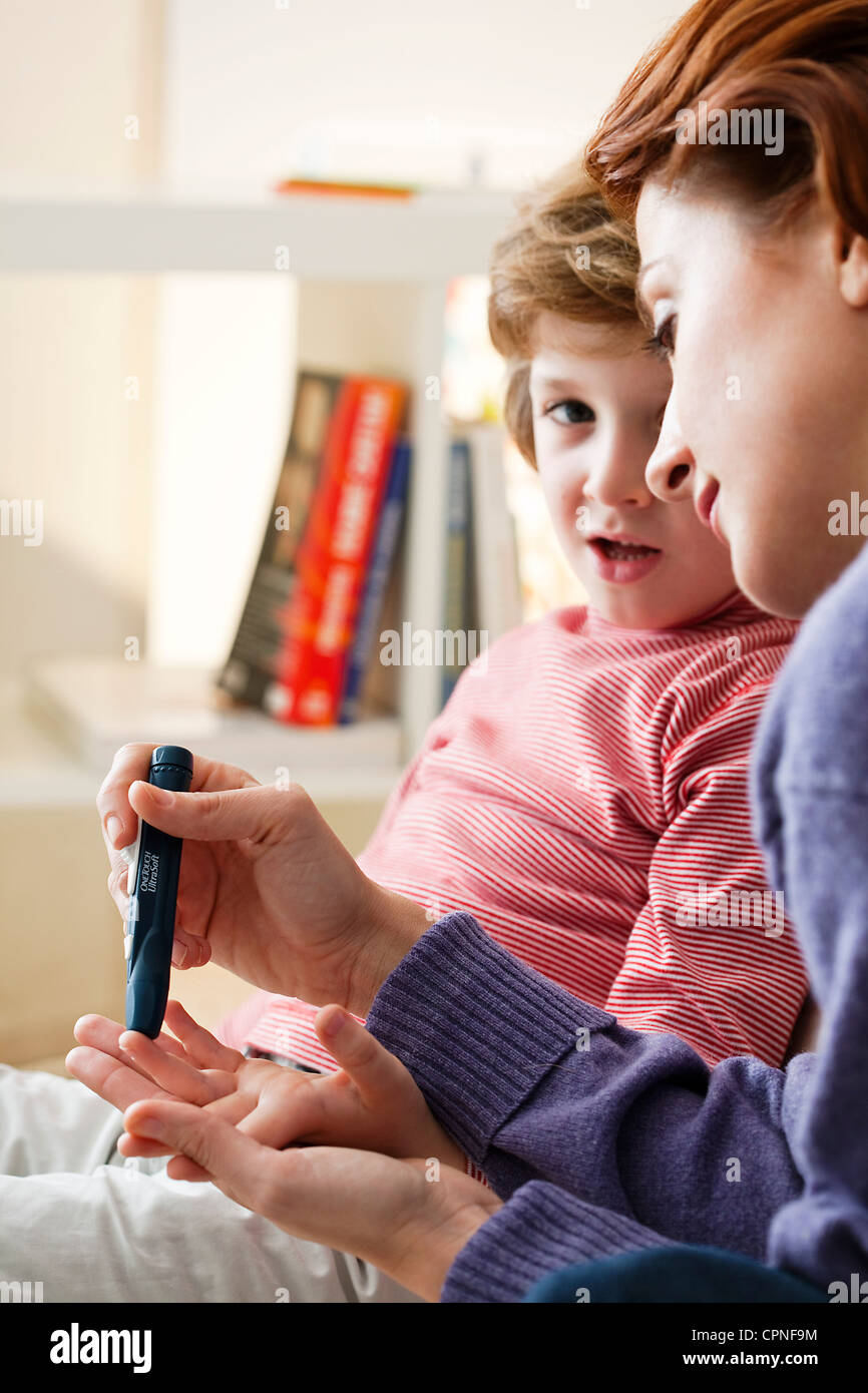 TEST FOR DIABETES CHILD Stock Photo Alamy