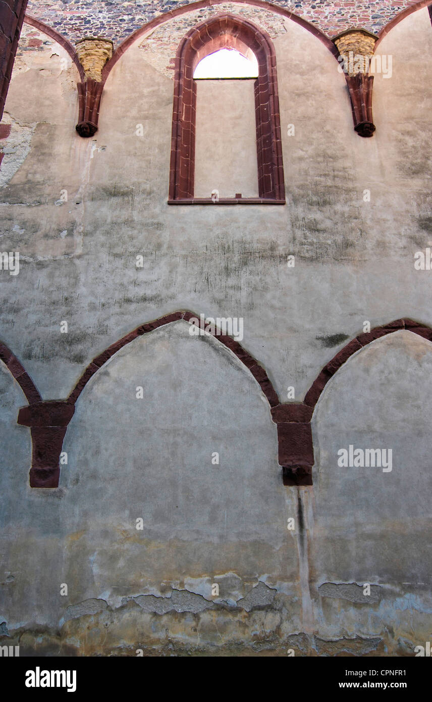 Gothic arches - ruins of Benedictine monastery - Sazava monastery - from 1032 Stock Photo