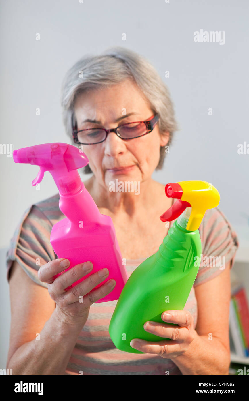 ELDERLY PERSON DOING HOUSEWORK Stock Photo Alamy