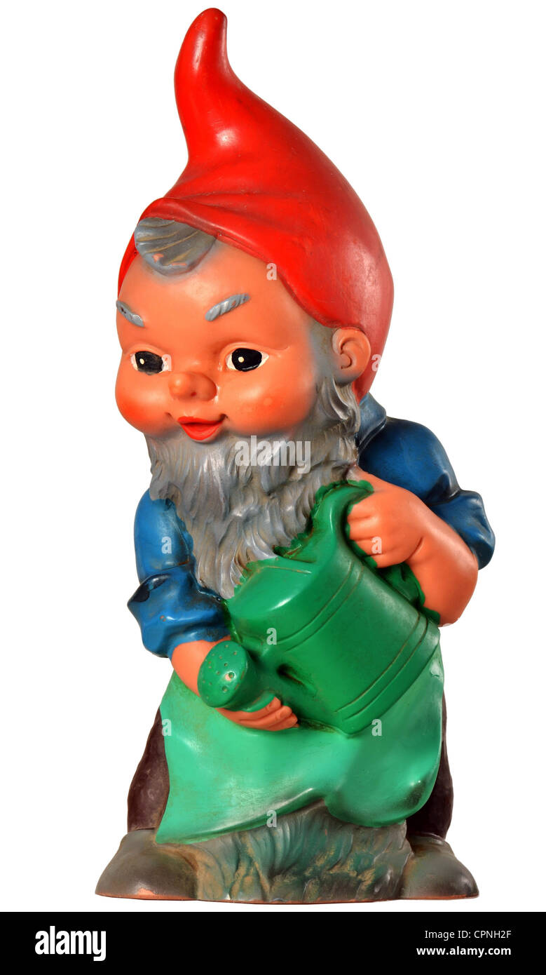 kitsch / souvenir, garden gnome, with watering can, made by Heissner,  Germany, circa 1962, Additional-Rights-Clearences-Not Available Stock Photo  - Alamy