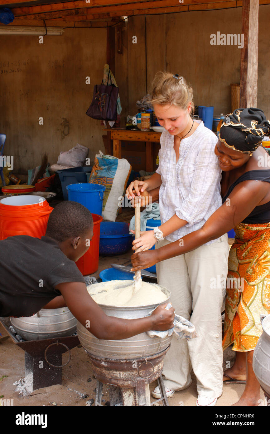 Corn processing in africa hi-res stock photography and images - Alamy