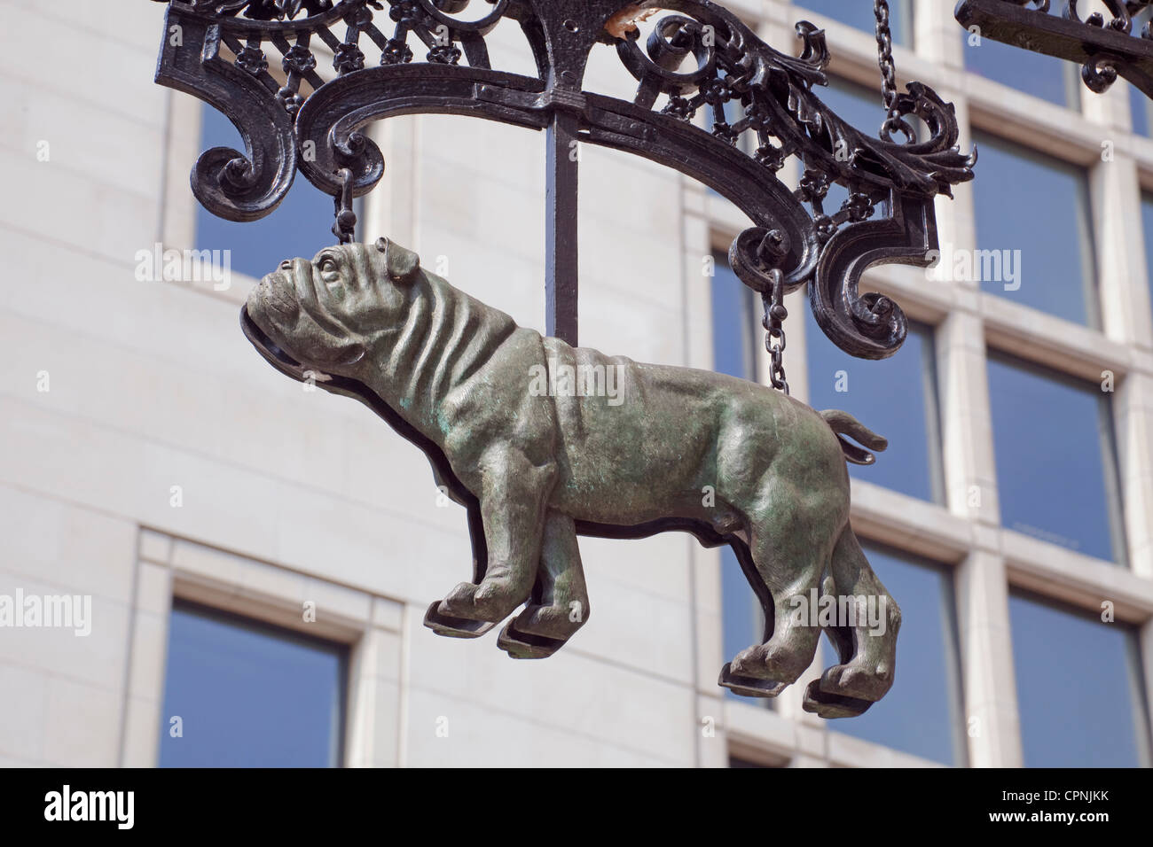 City of London, 2 Temple Place Emblem of the Bulldog Trust May 2012 Stock Photo