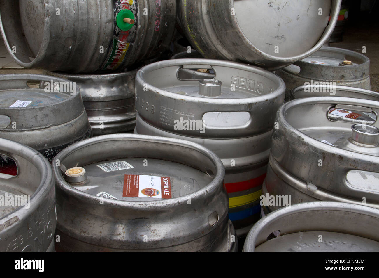 Beer barrels. Stock Photo