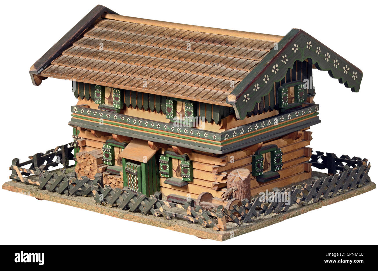 household, sewing, sewing box, traditional Bavarian farmhouse, in the architectural style of 1870, 1900, Bavaria, Germany, circa 1955, Additional-Rights-Clearences-Not Available Stock Photo