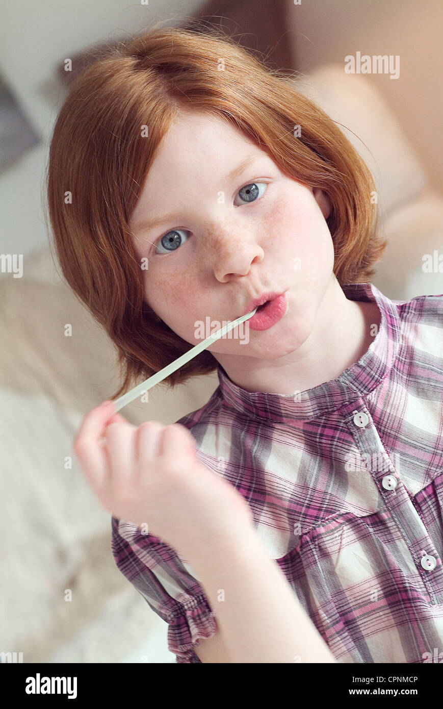 CHILD CHEWING GUM Stock Photo Alamy