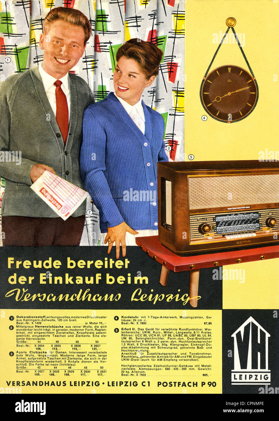 advertising, mailorder catalogue, mailorder house Leipzig, East
