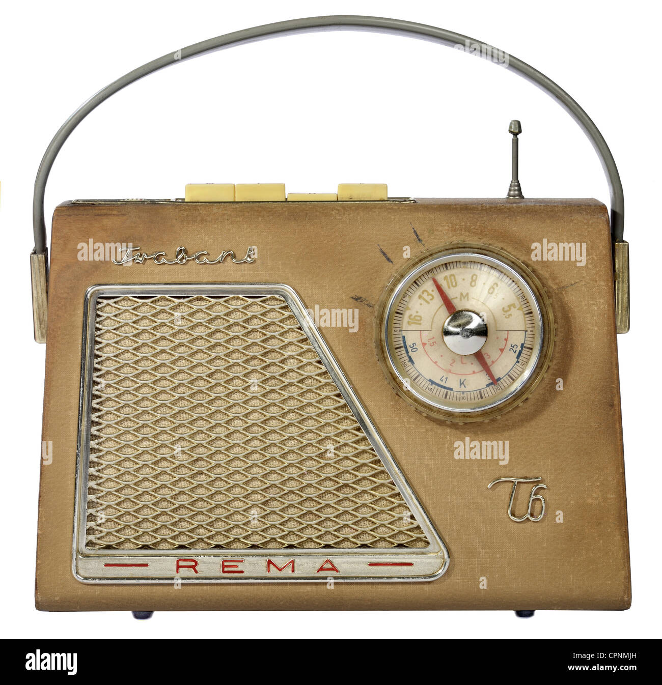 broadcast, radio, portable radio Rema "Trabant T6", device is weighing  1.8kg, made by: Rema, Stollberg, Saxony, East-Germany, 1961,  Additional-Rights-Clearences-Not Available Stock Photo - Alamy