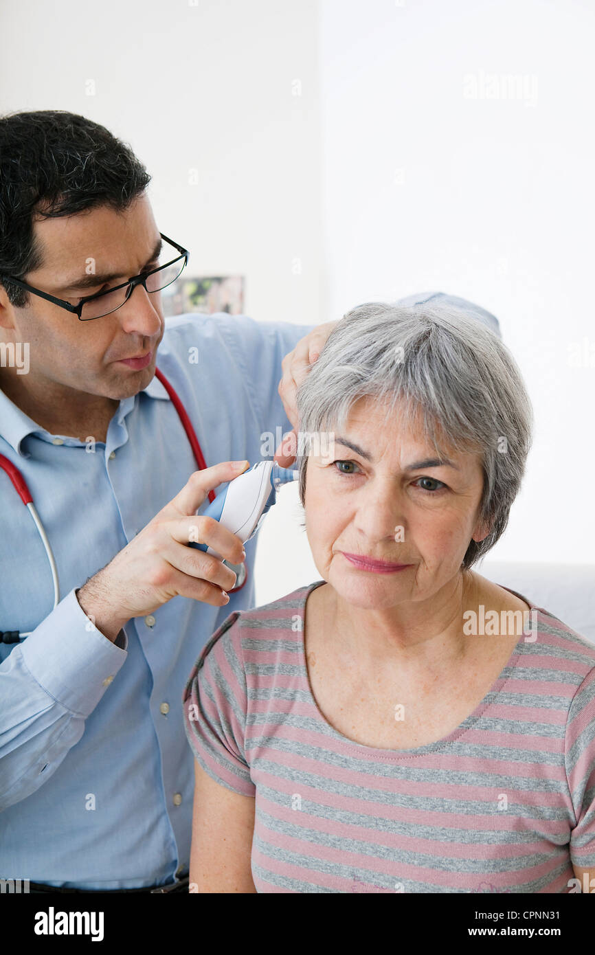 TEMPERATURE ELDERLY PERSON Stock Photo Alamy