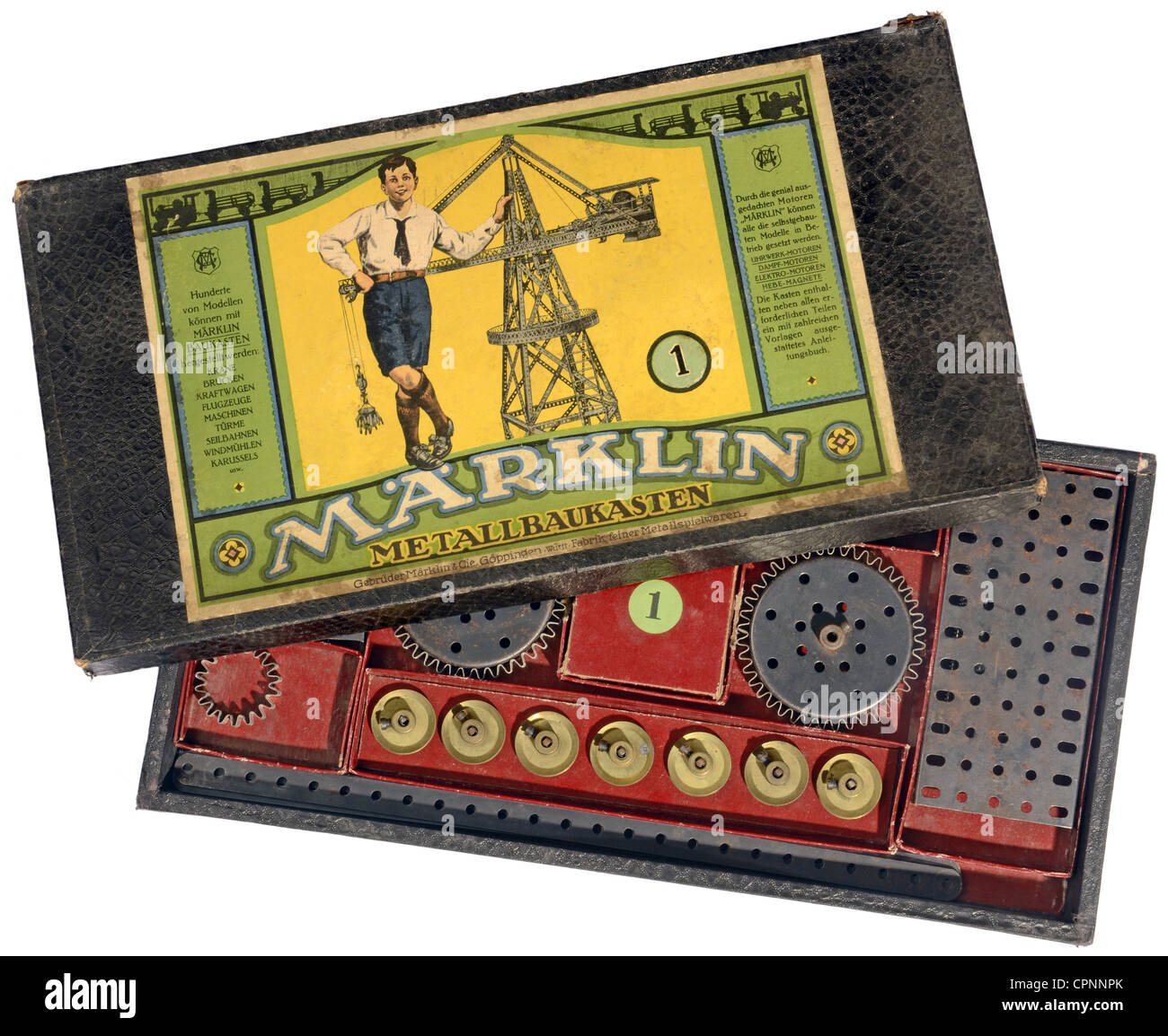 toys, Maerklin, metal construction set, made by: Maerklin & Cie. Brothers Goeppingen, Wuerttembergian manufactory of metal playthings, Germany, circa 1928, Additional-Rights-Clearences-Not Available Stock Photo