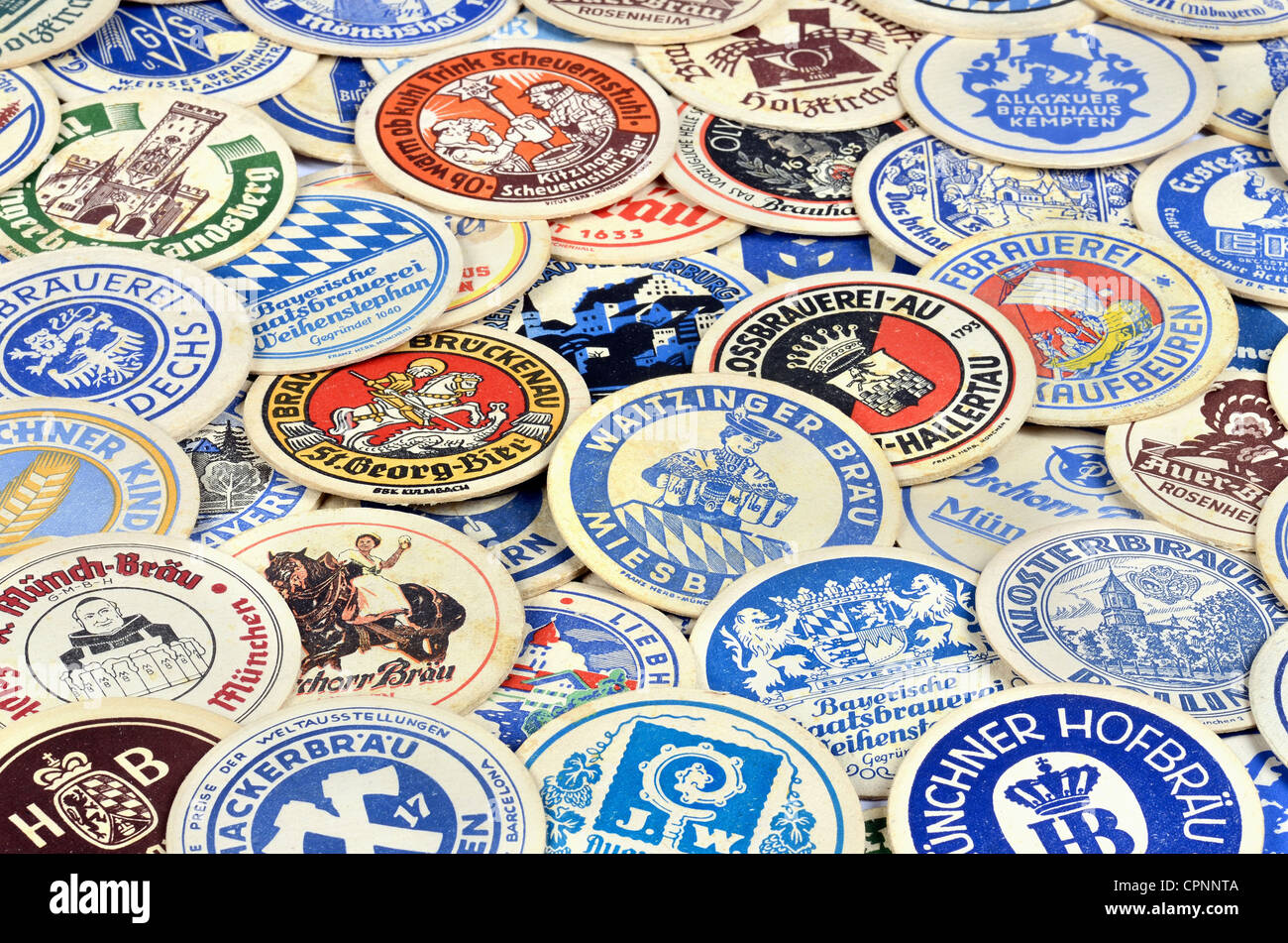 alcohol, beer, Bavarian beer mat, Germany, 1950 bis 1965, Additional