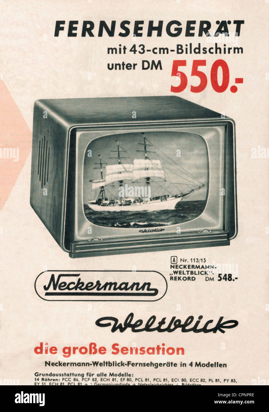 Television set neckermann hi-res stock photography and