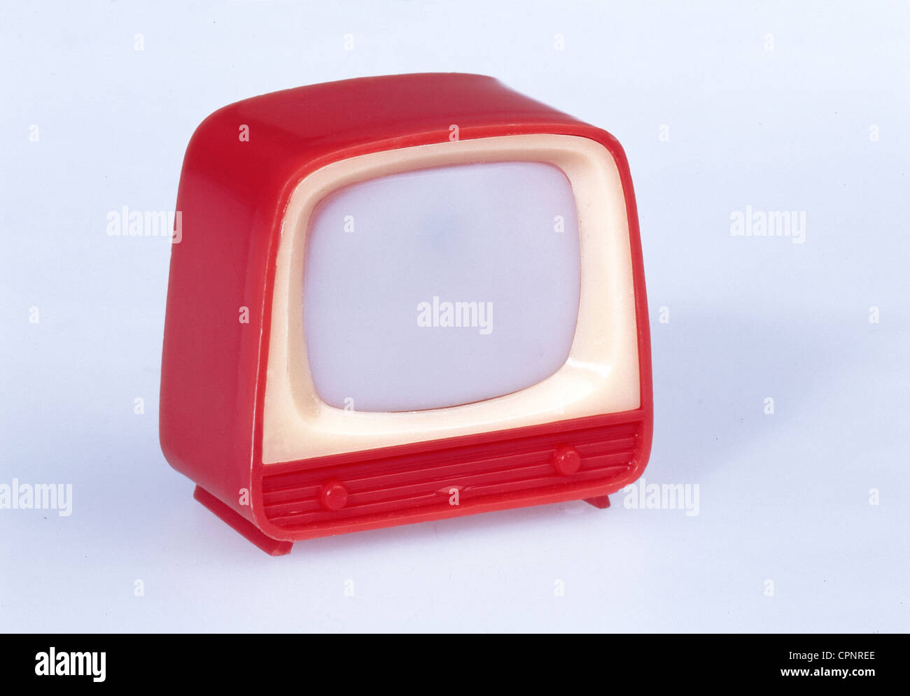 toys, miniature television set, plastic, for children to watch slides (with slide series: fairytale pictures), Made in Hongkong, height: 4.5 centimeter, Germany, circa 1970, Additional-Rights-Clearences-Not Available Stock Photo
