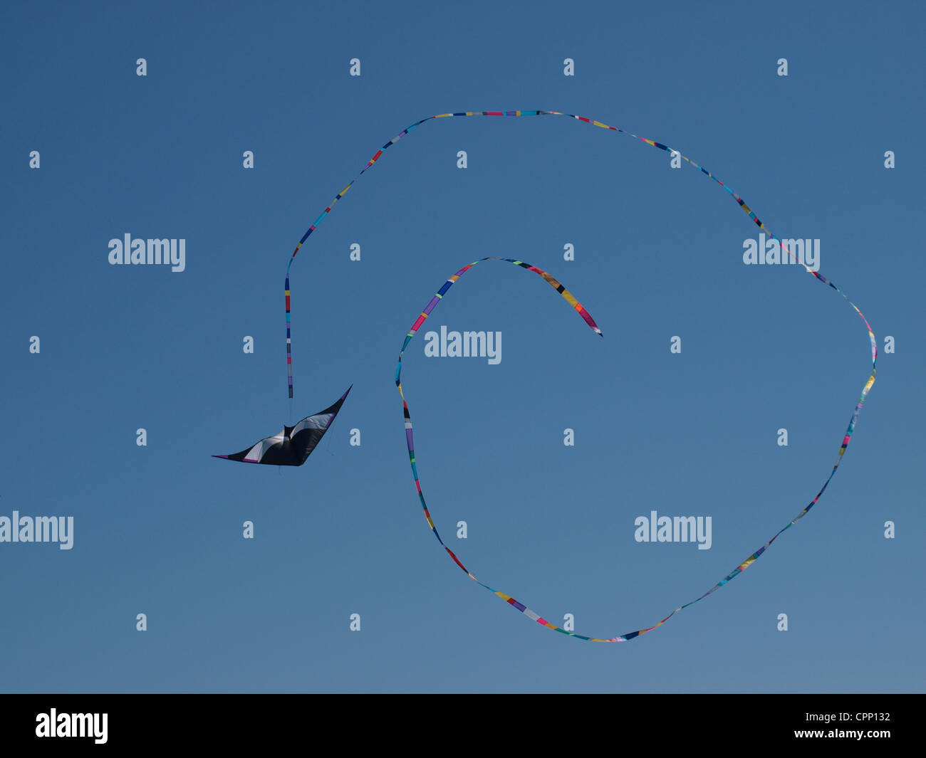Kite with a long tail Stock Photo Alamy