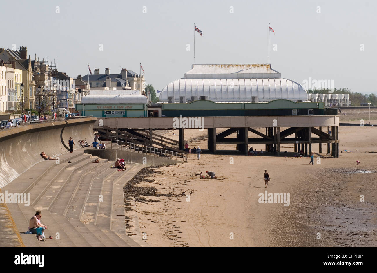 Burnham on Sea Somerset UK The pier an unspoilt old fashioned seasie west country town. 2012 2010s HOMER SYKES Stock Photo
