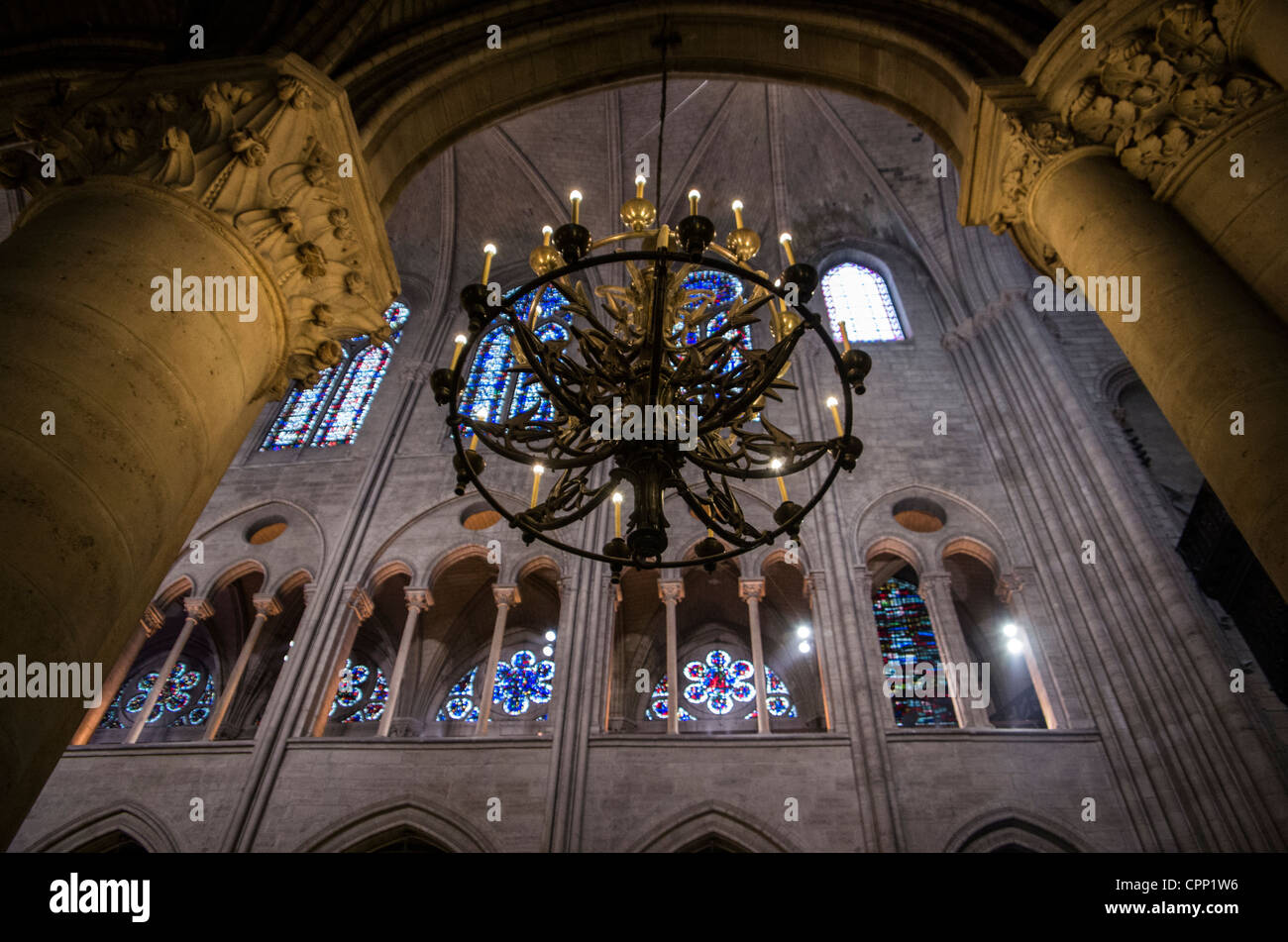 Notre dame paris interior painting hi-res stock photography and images -  Alamy