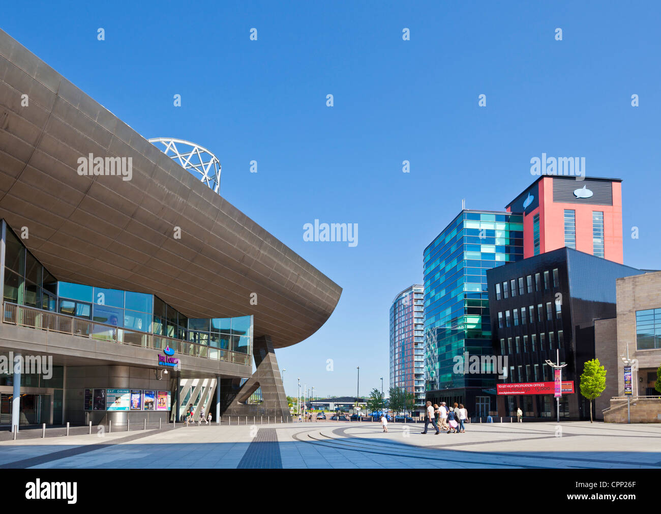 The Lowry Centre at Salford Quays Manchester Greater Manchester Lancashire England GB UK EU Europe Stock Photo
