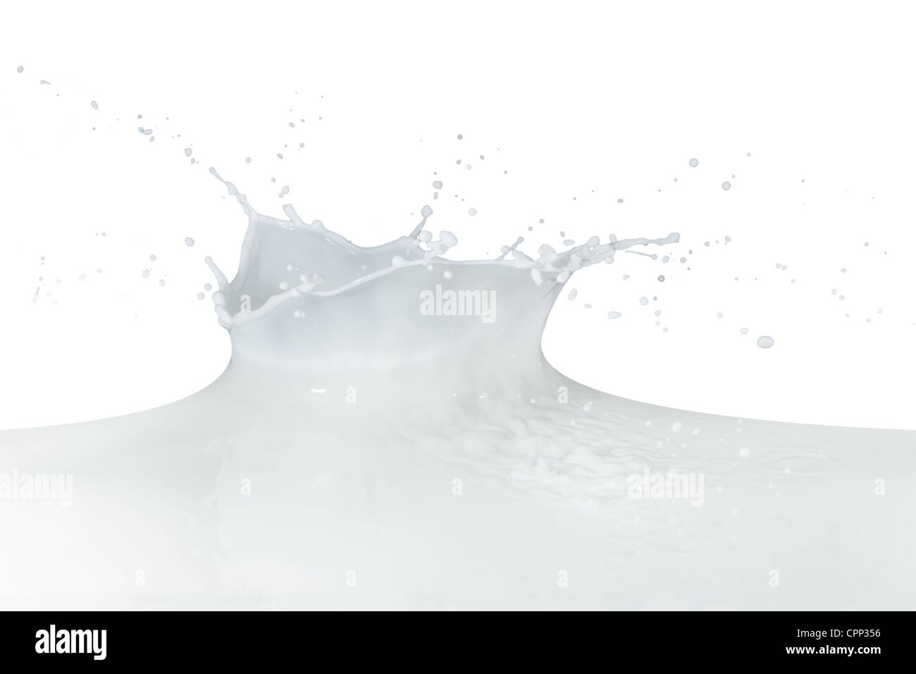 splashing milk isolated on white background Stock Photo - Alamy