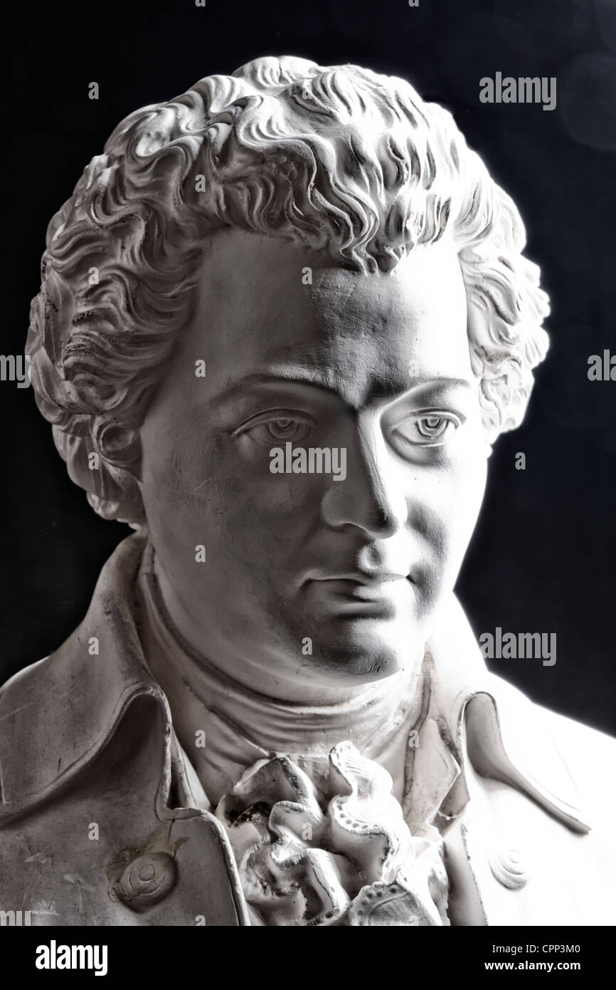 Bust of Wolfgang Amadeus Mozart Stock Photo