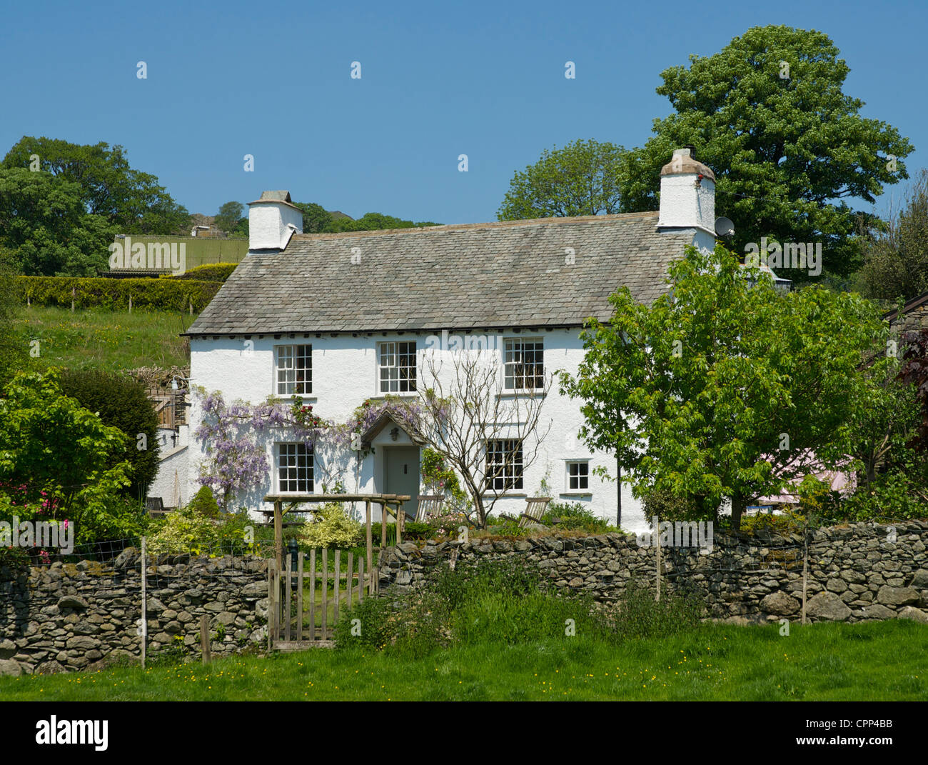 Traditional cottage in the village of Troutbeck, Lake District National Park, Cumbria, England UK Stock Photo
