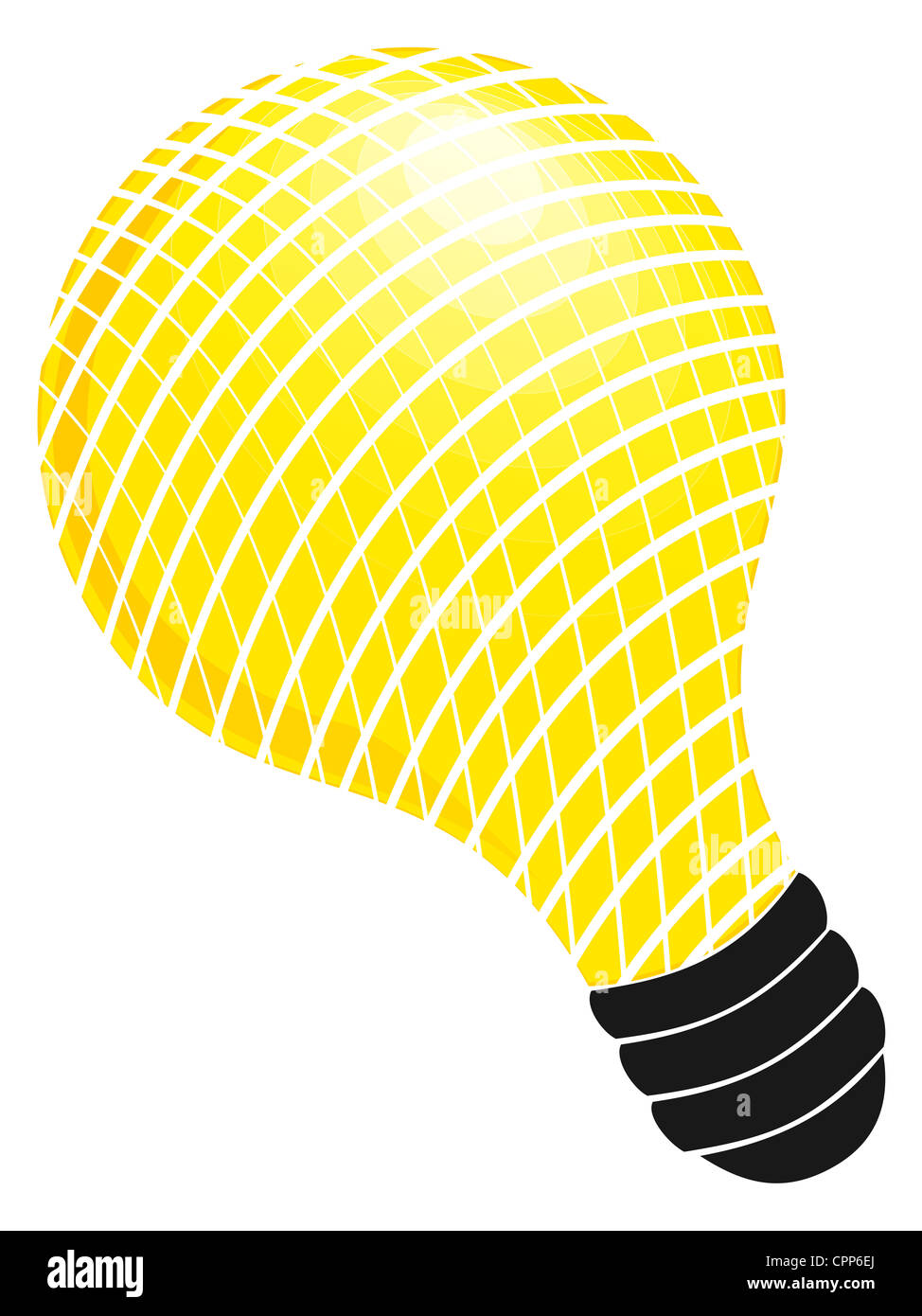 An illustrated yellow light bulb Stock Photo Alamy