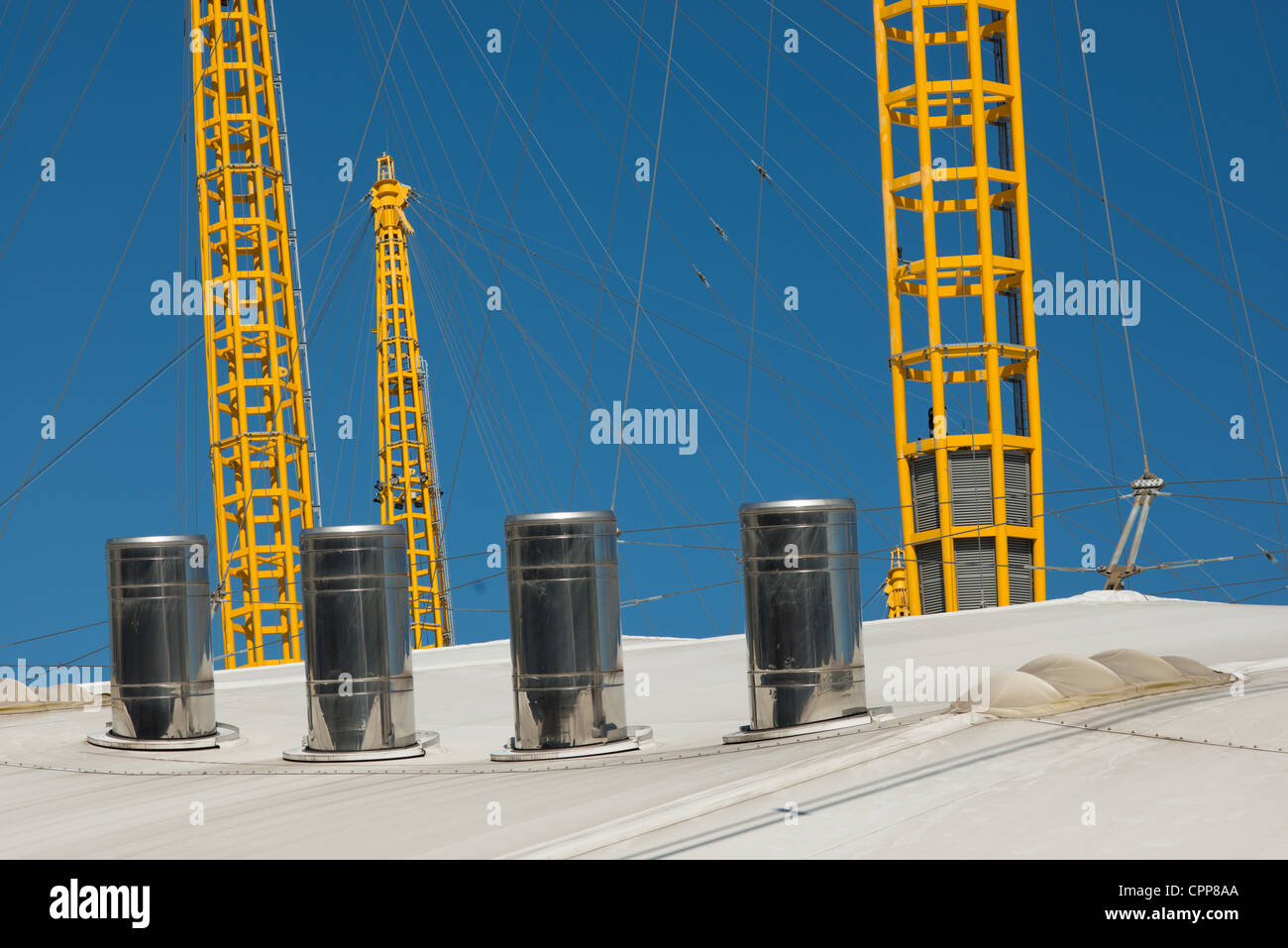 Abstract architecture of O2 Arena - formally Millennium dome, London ...