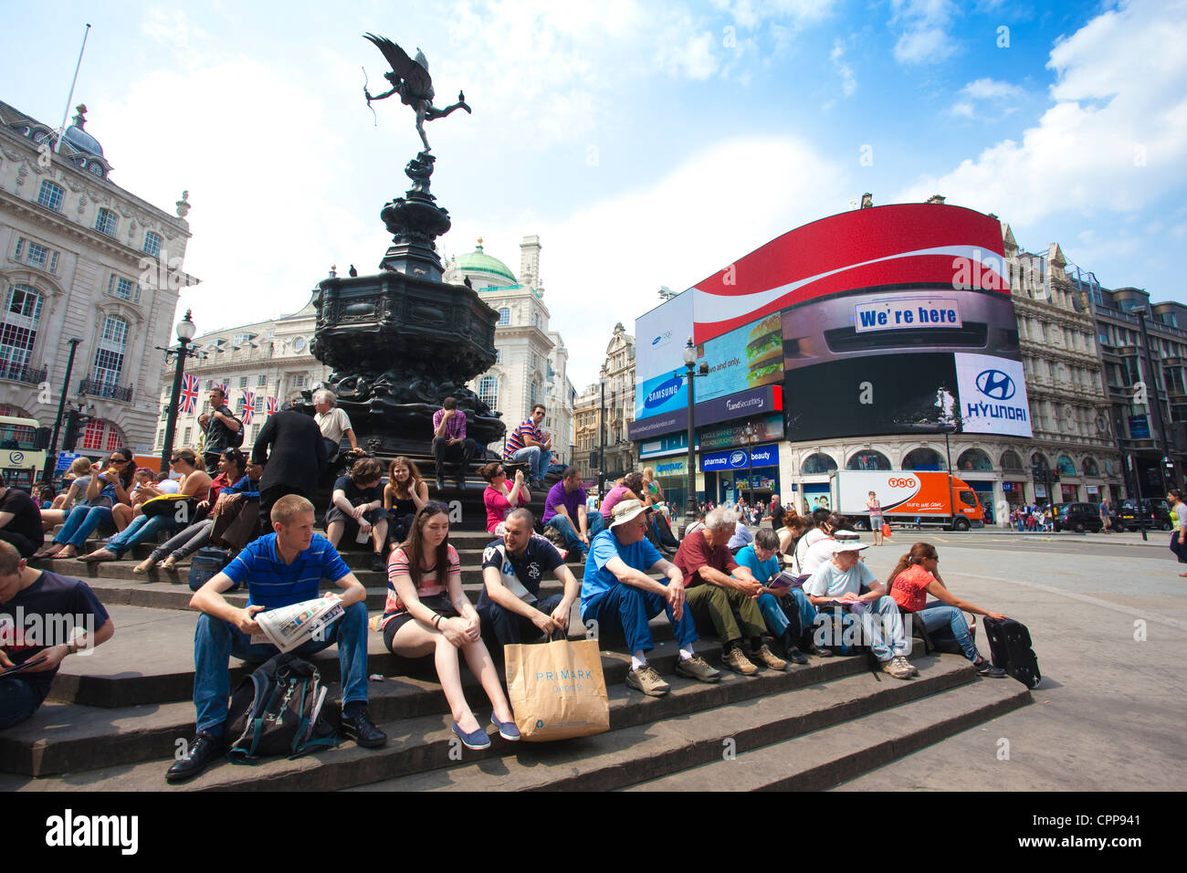 Piccadilly Circus, West End, Central London, England, United Kingdom Stock Photo