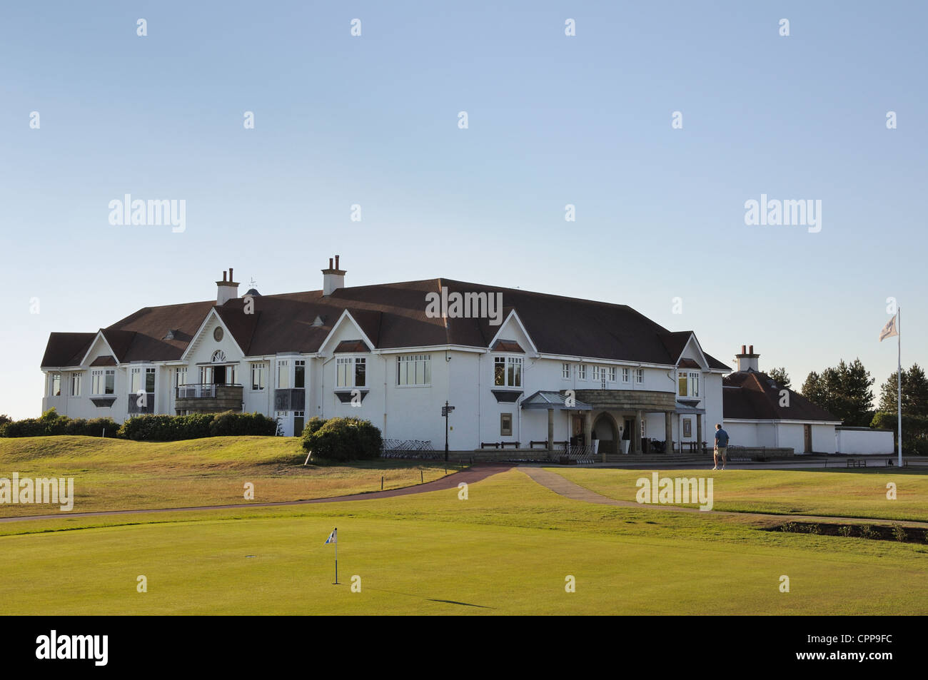 Turnberry championship golf clubhouse on the west coast of Ayrshire, Scotland, UK, Europe Stock Photo