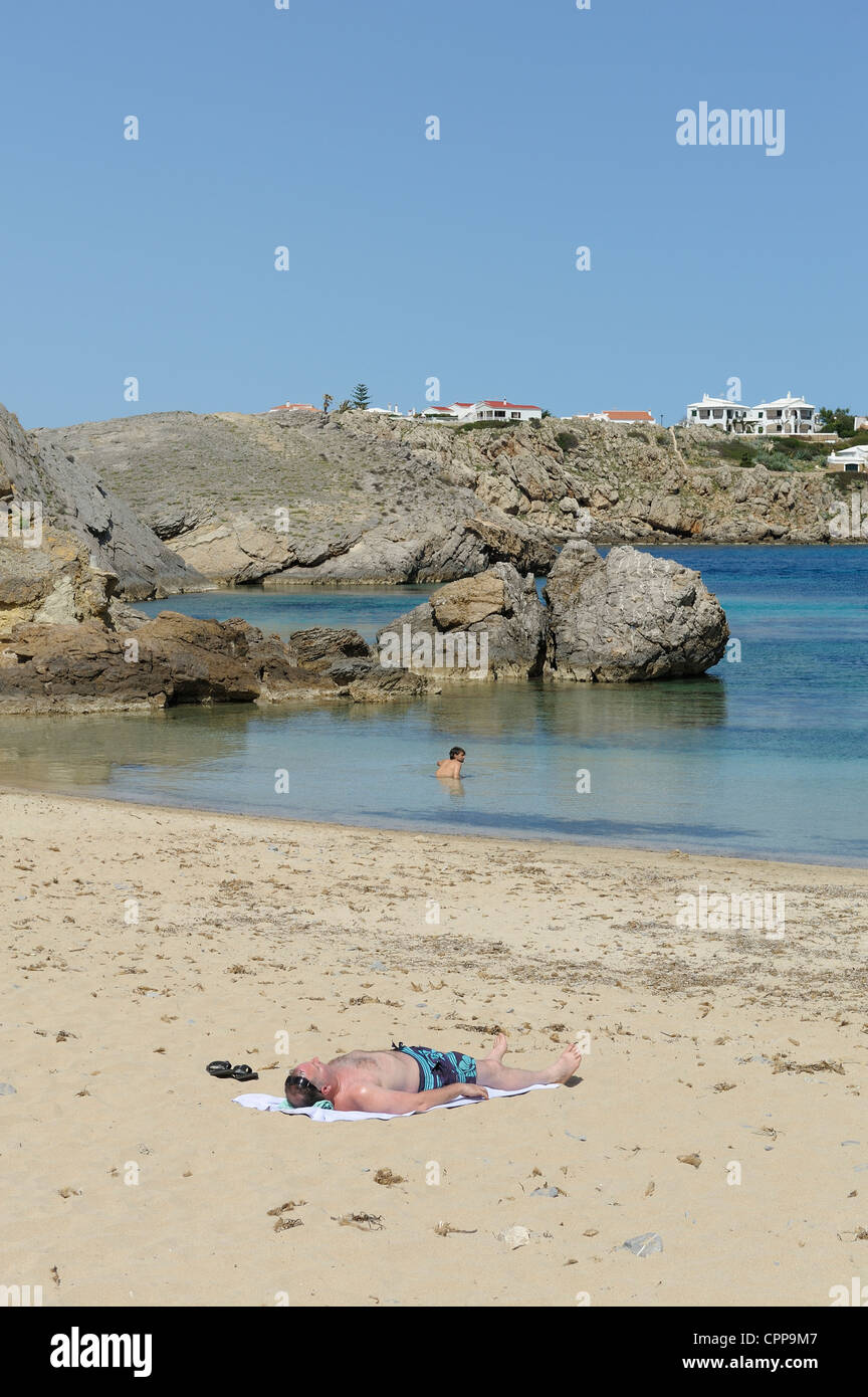 the holiday resort of arenal d'en castell menorca spain Stock Photo - Alamy