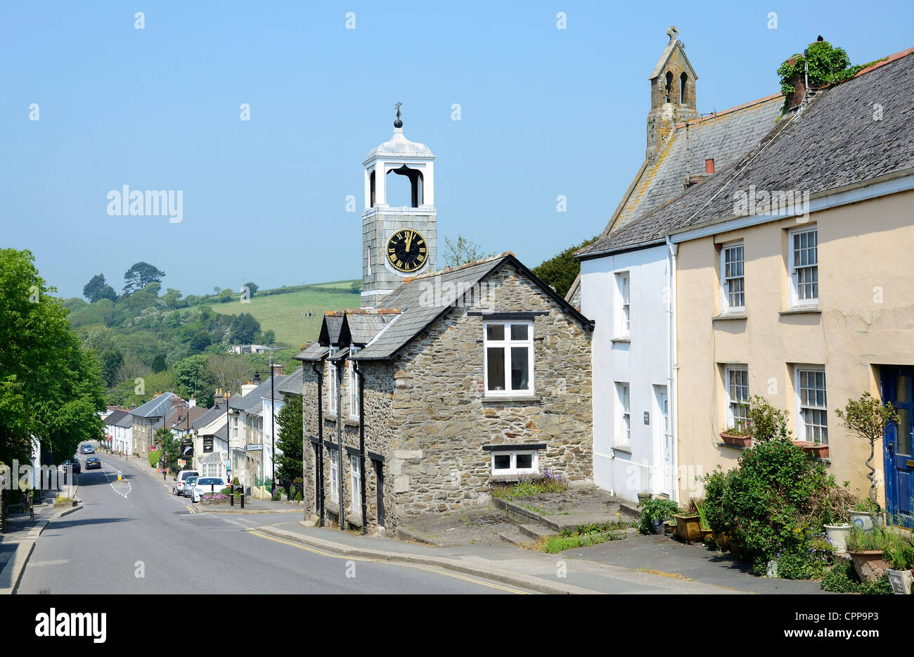 The Ancient township of Grampound in Cornwall, UK Stock Photo