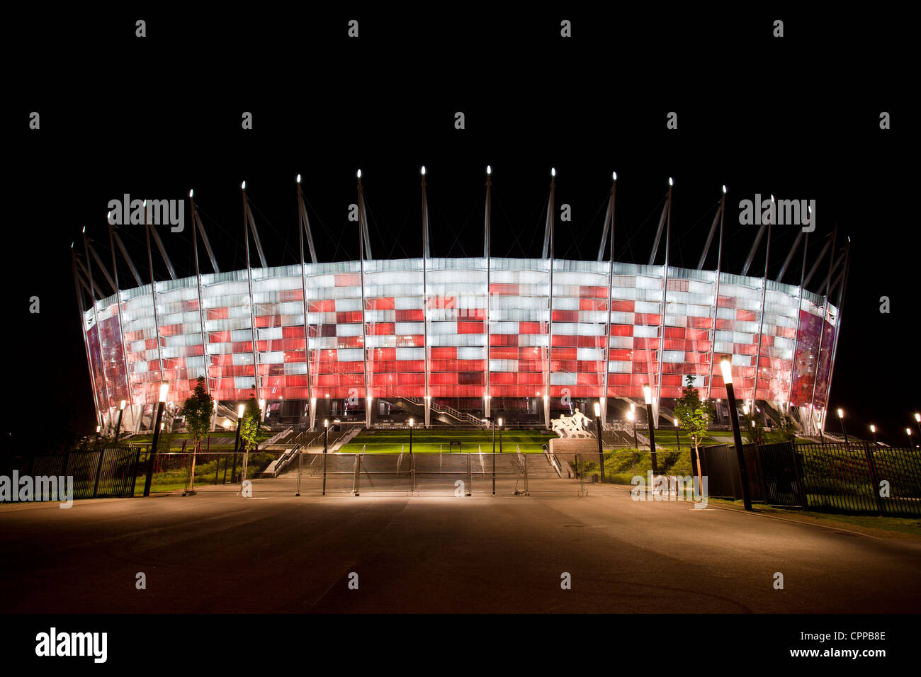 The National Stadium, (Stadion Narodowy) football stadium in Warsaw, Poland. Stock Photo