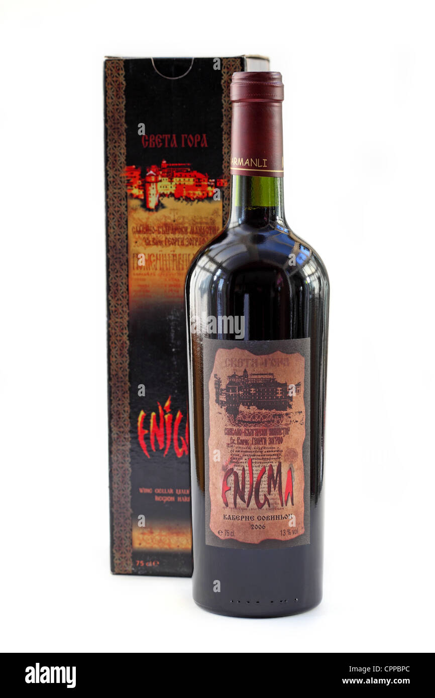 enigma red wine Stock Photo