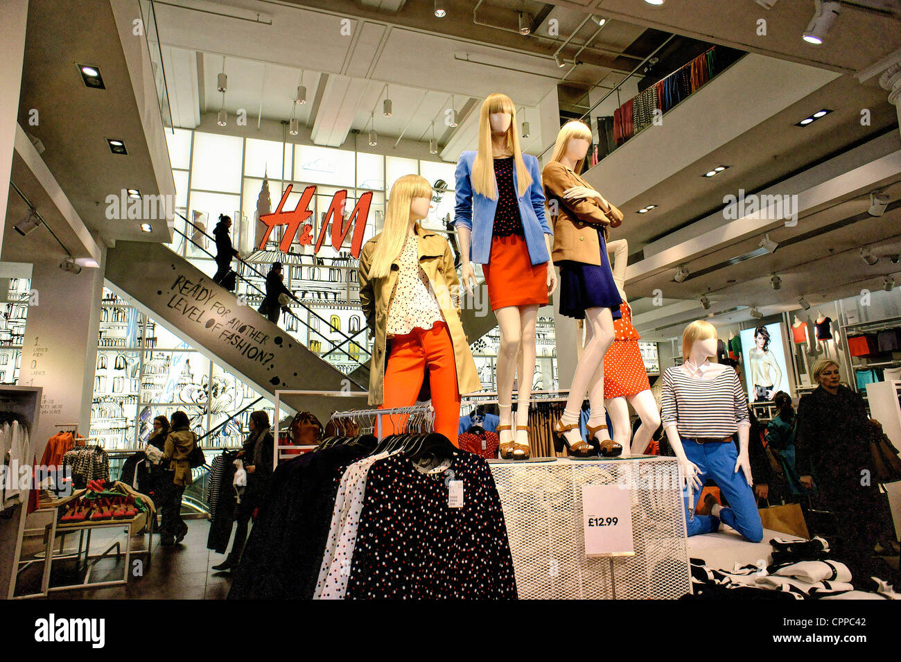 H & M clothing retail Swedish chain store. Womens ladies clothing. Ground  floor interior. No. 234 Regent Street, London, UK Stock Photo - Alamy