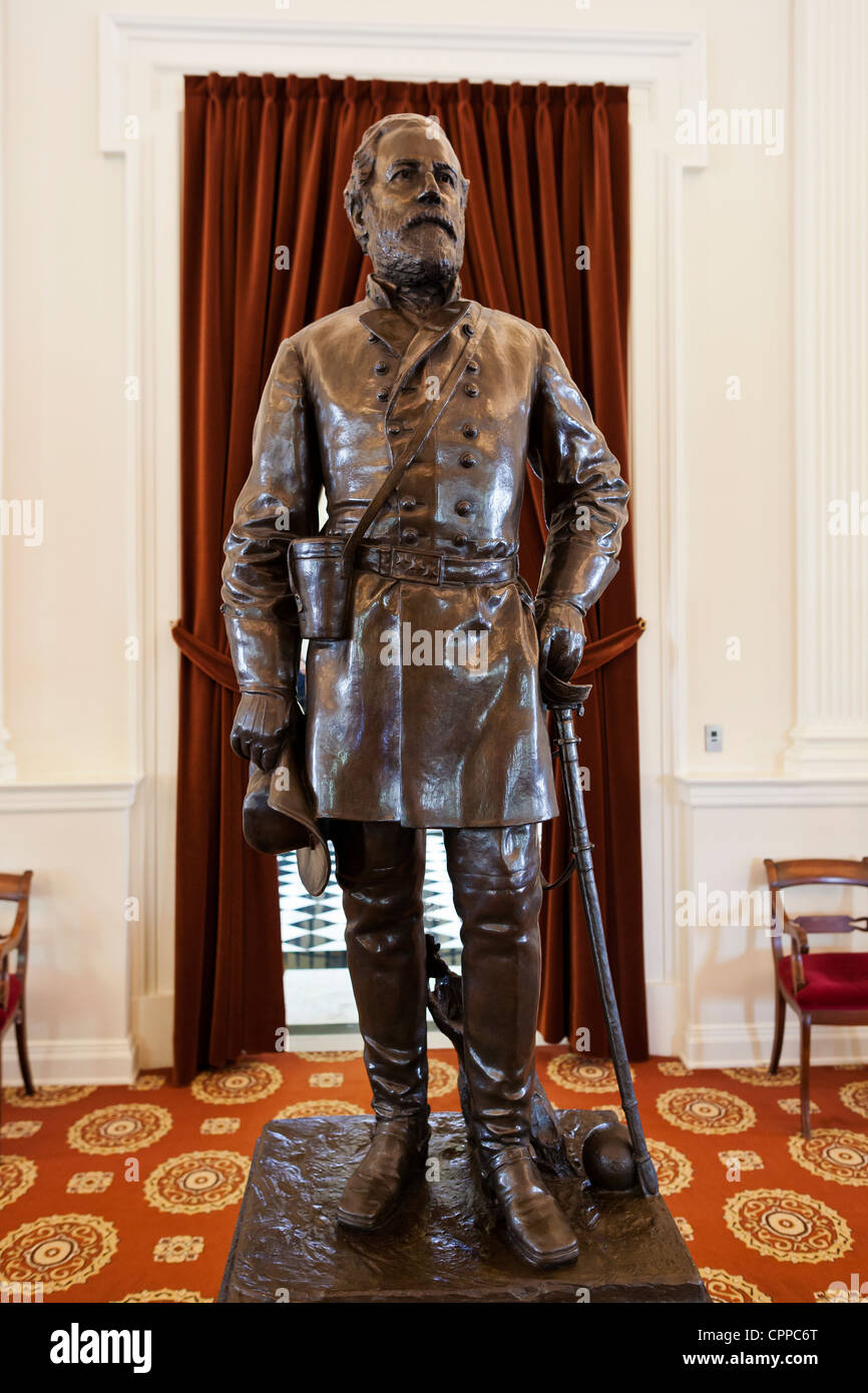 Robert E. Lee Statue In The Virginia State Capitol Building Created By