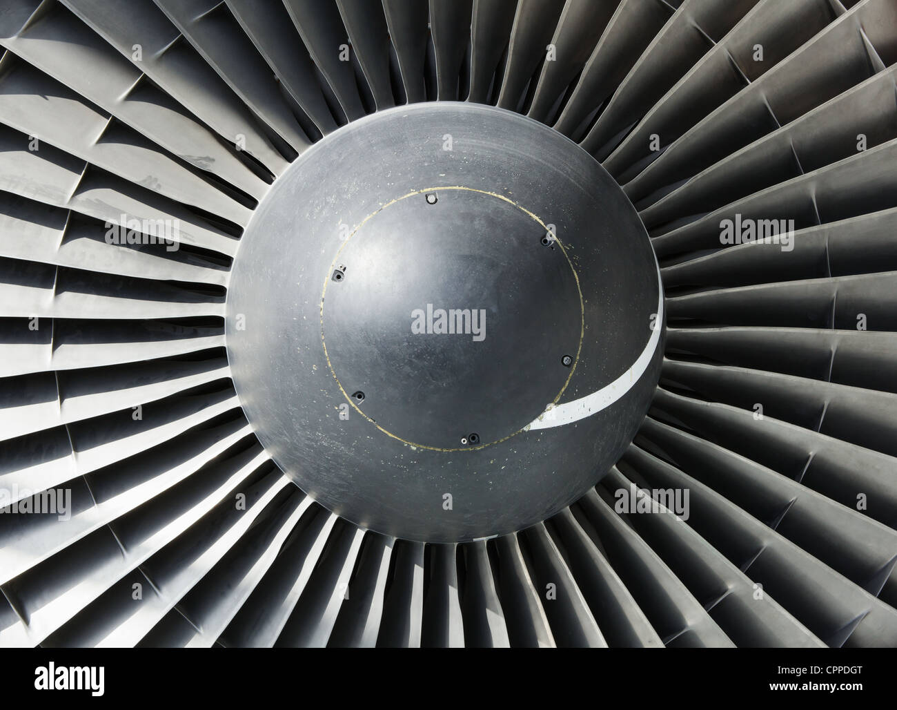 Single spiral on a large jet engine nose cone inlet Stock Photo - Alamy