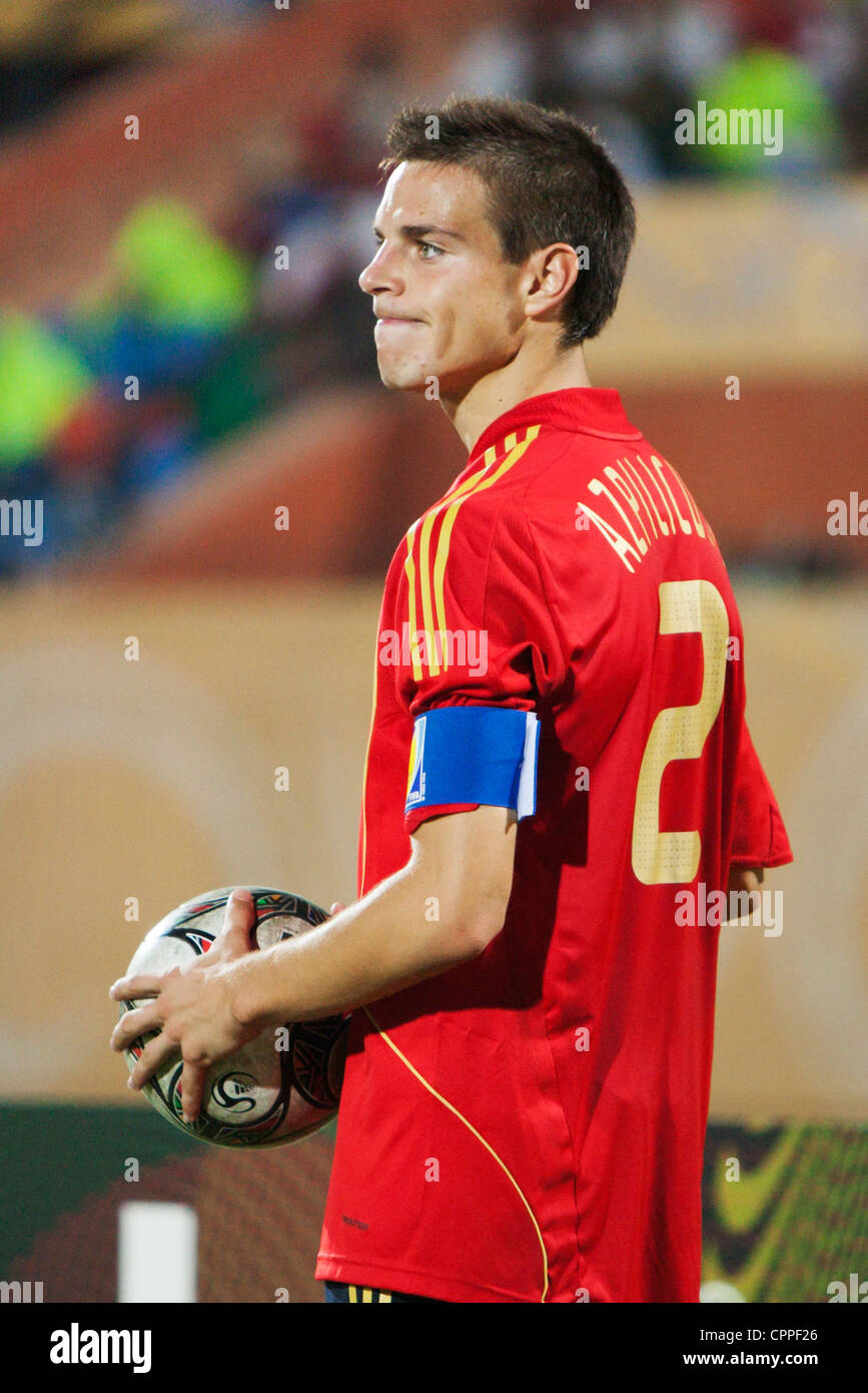 Spain team captain Cesar Azpilicueta in action during a FIFA U-20 World Cup round of 16 match against Italy. Stock Photo