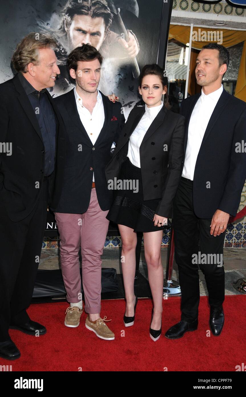 May 29, 2012 - Los Angeles, California, USA - May 29, 2012 - Los Angeles, California, USA - Producer JOE ROTH, Actor SAM CLAFLIN, Actress KRISTEN STEWART, Actor RUPERT SANDERS. at the  'Snow White & The Huntsman'  Industry Screening held at Mann's Village Theater, Westwood. (Credit Image: © Paul Fen Stock Photo