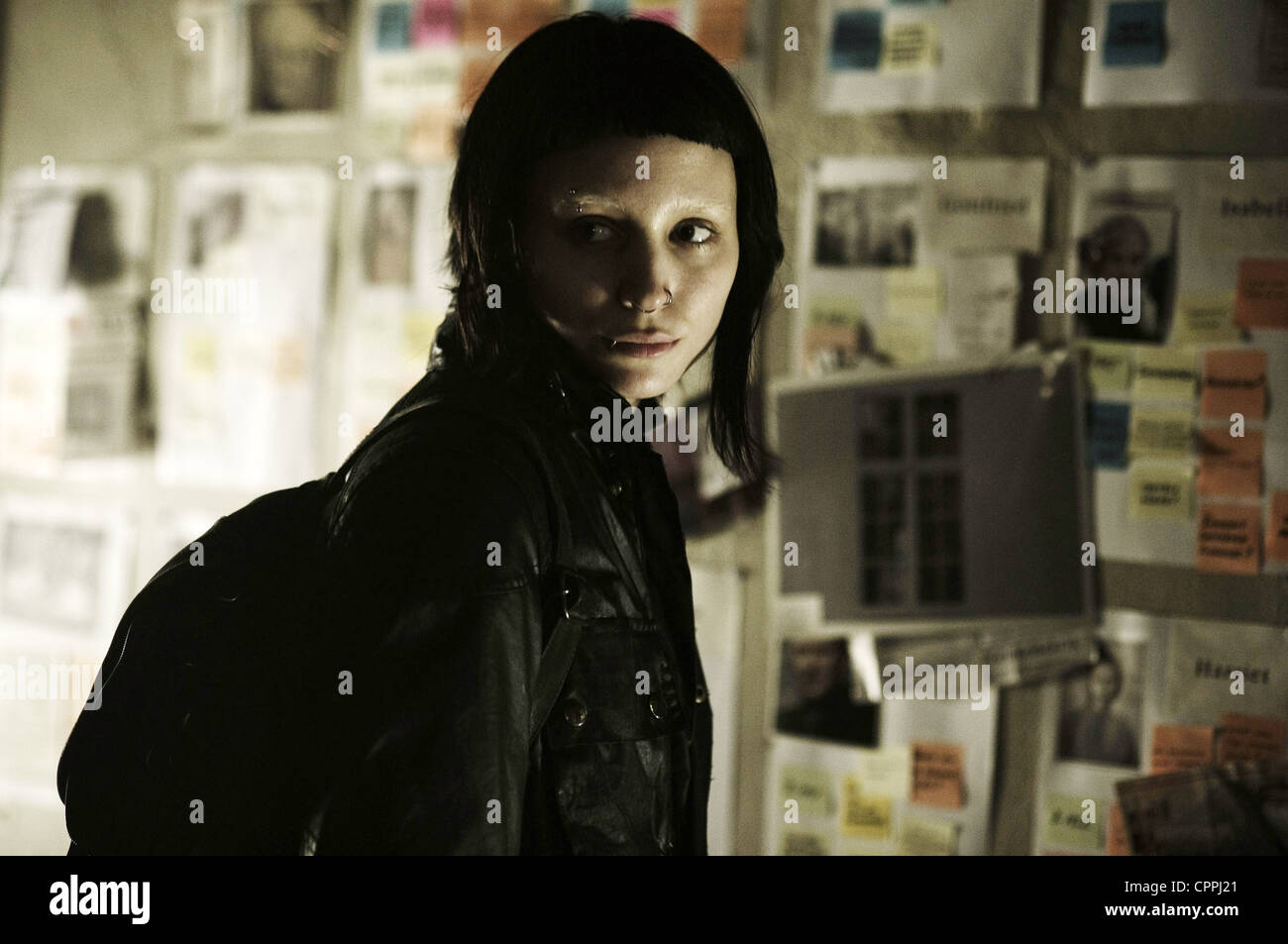 The Girl With The Dragon Tattoo Year : 2011 USA / UK / Sweden Director : David Fincher Rooney Mara Stock Photo