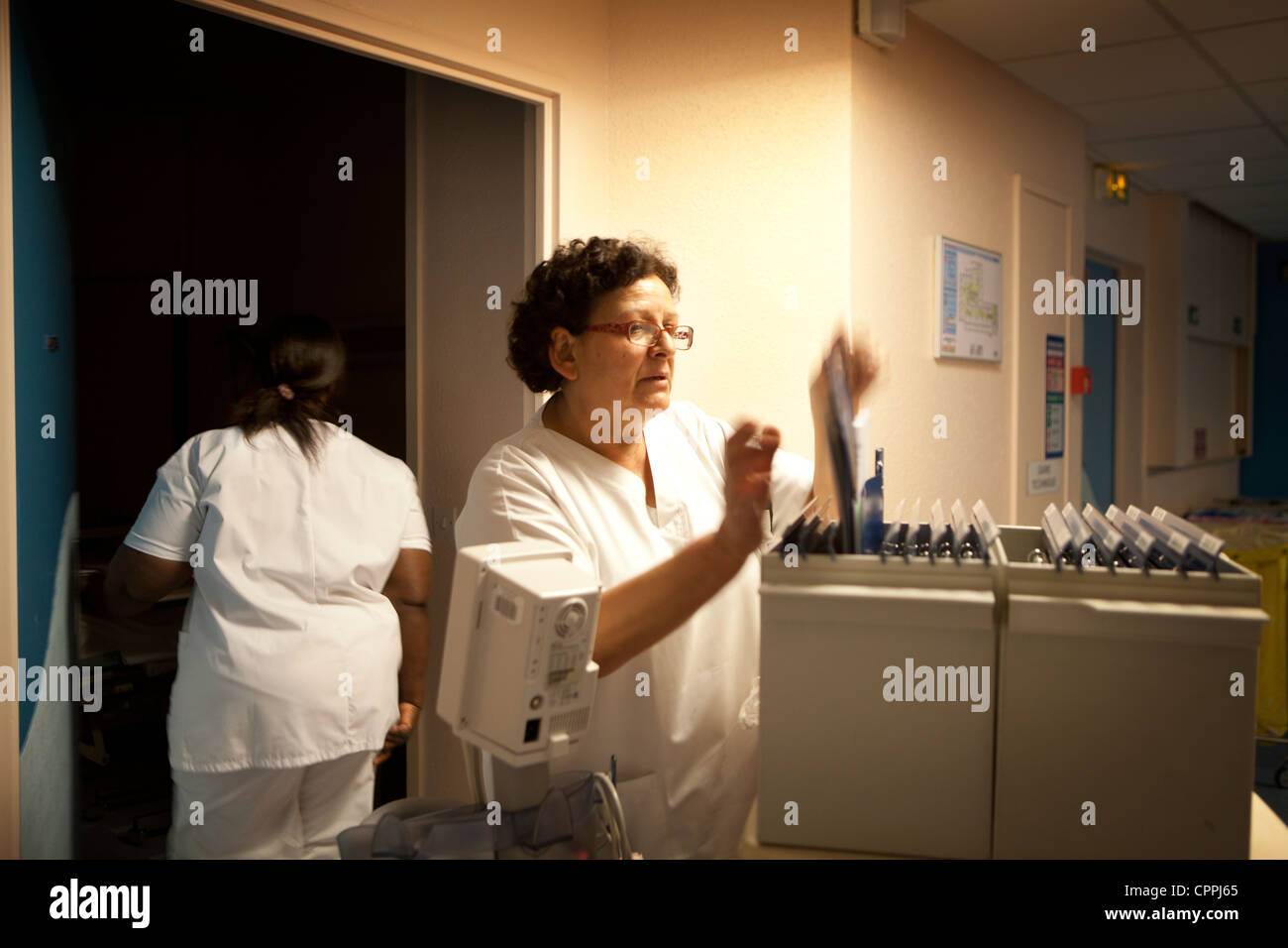 Premium Photo | Dedicated nurse on night duty at the hospital